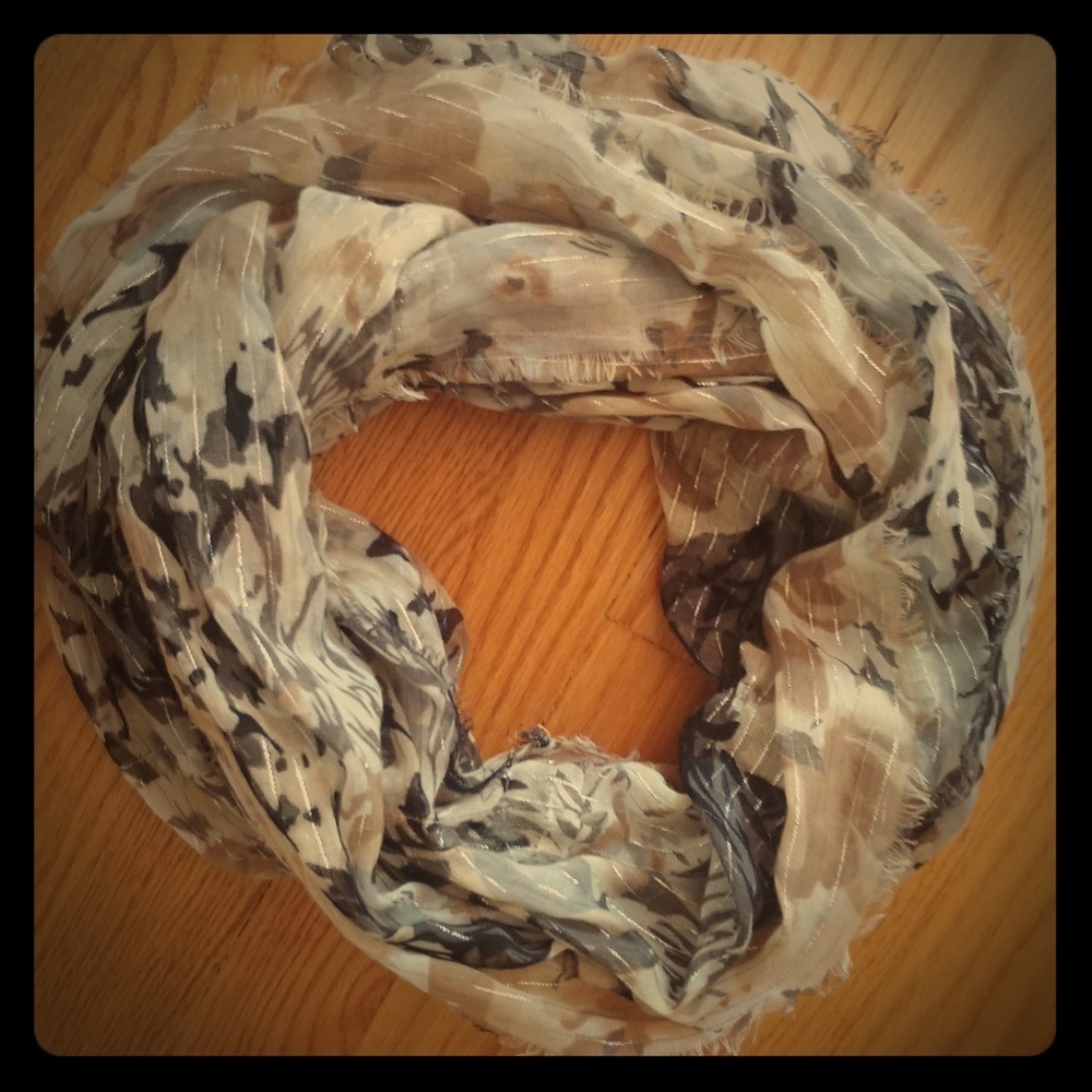 Light floral infinity scarf